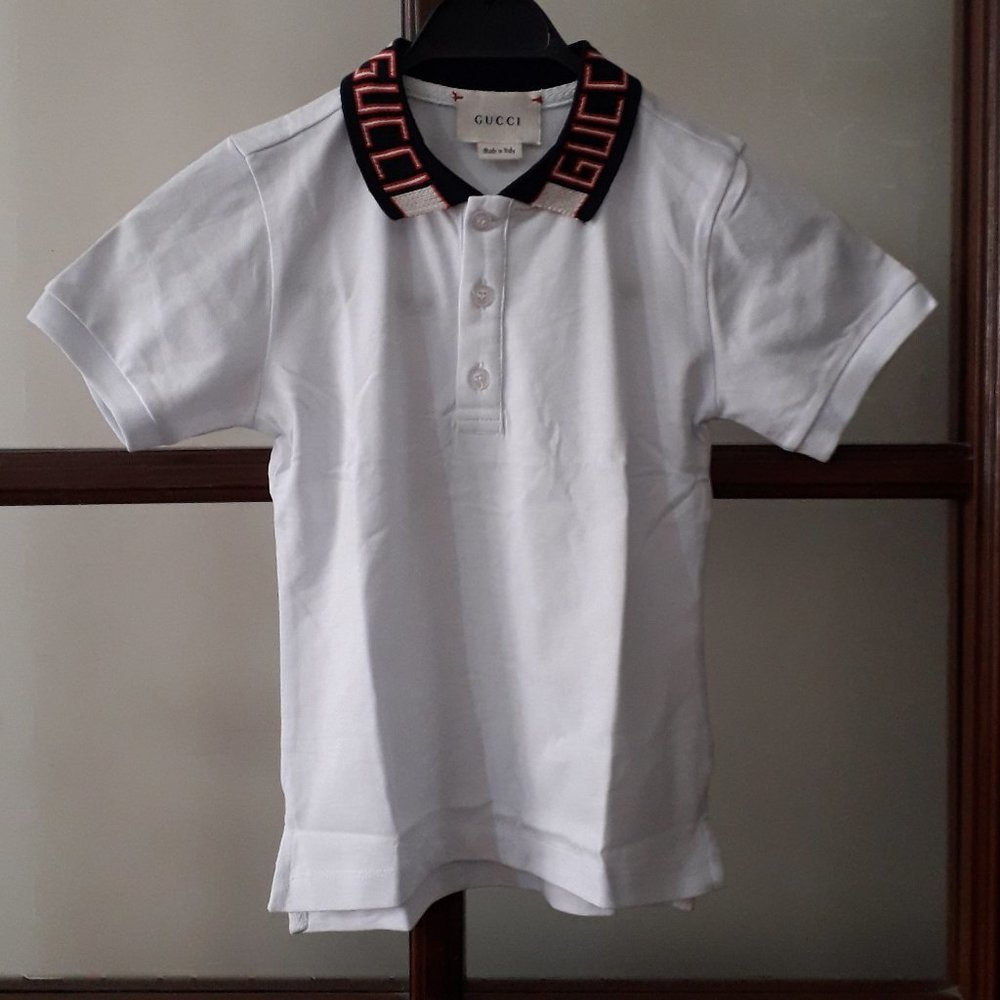 Gucci kids white polo